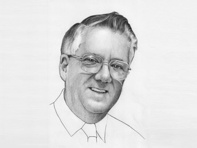Sketch of Ron Hartley